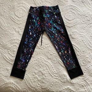 Fabletics paint splatter crop pants